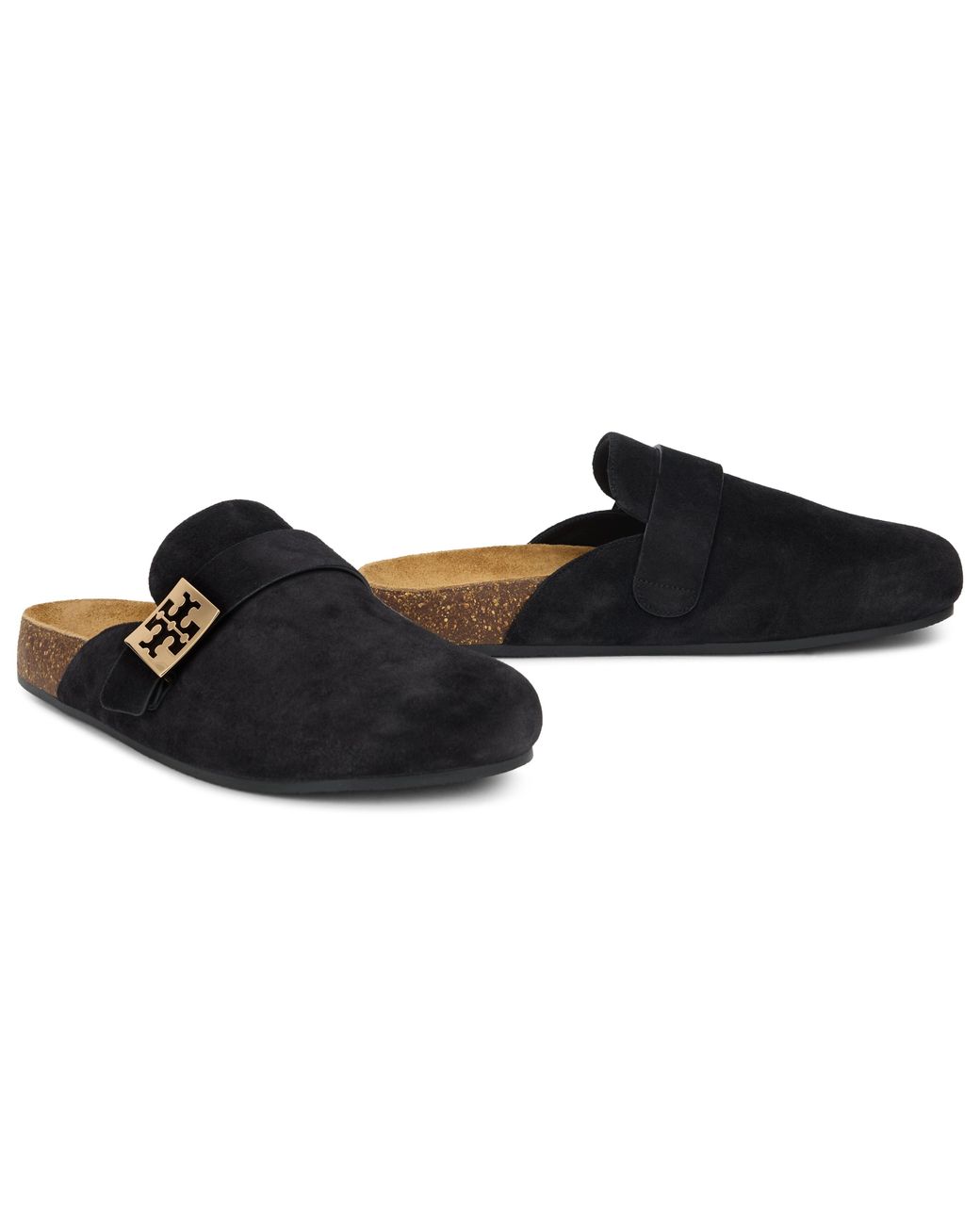 Tory Burch Black Suede Mules