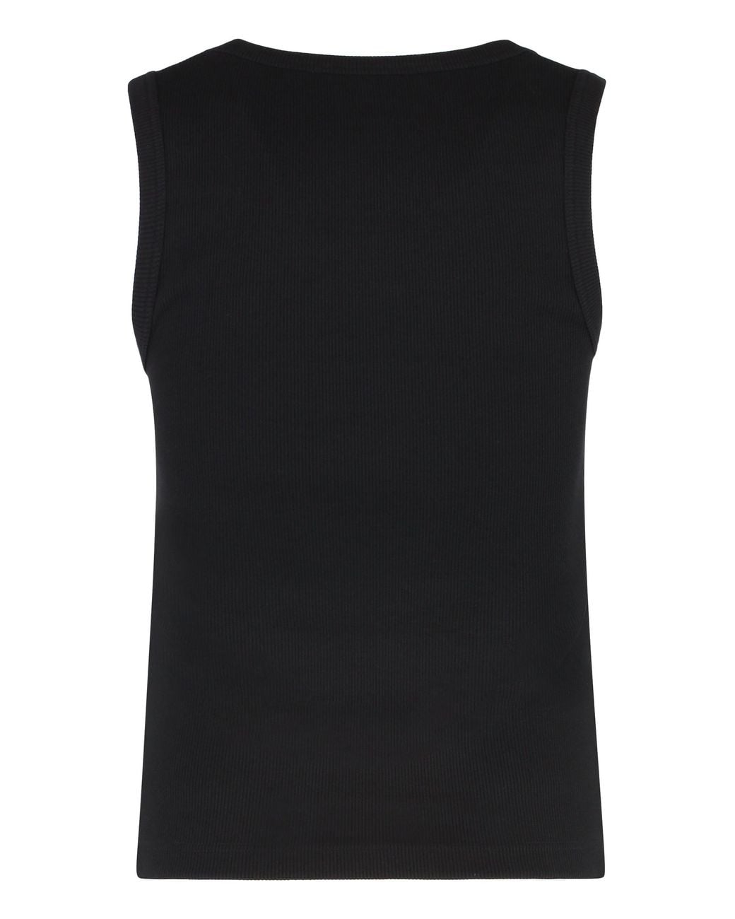 McQueen Black Cotton Tank Top