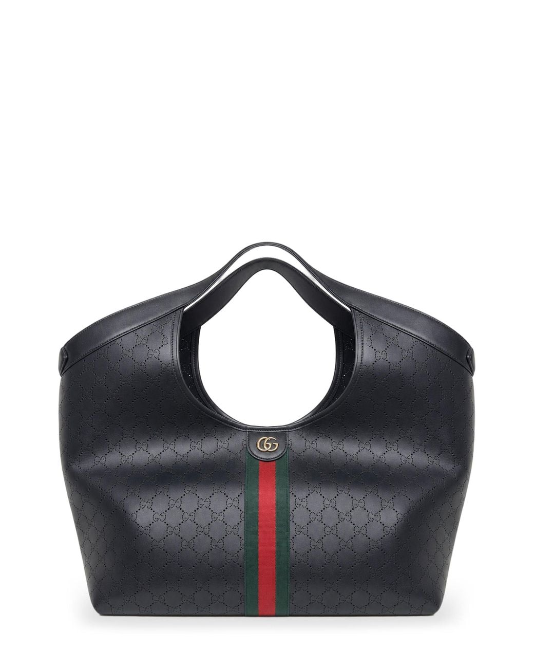 Gucci Blue Giant Giglio Shopping Bag