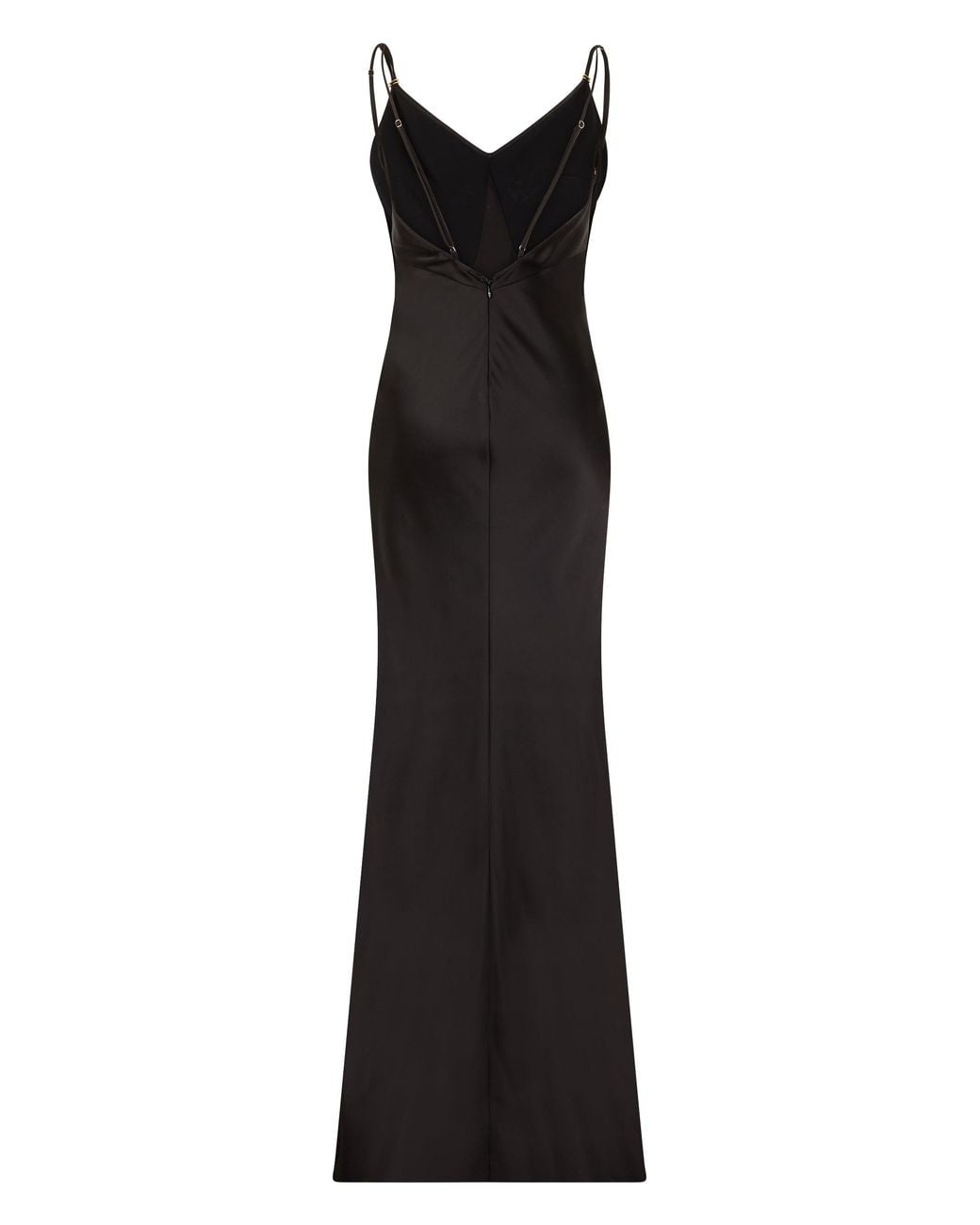 Elisabetta Franchi Black Long Dress With V-Neck