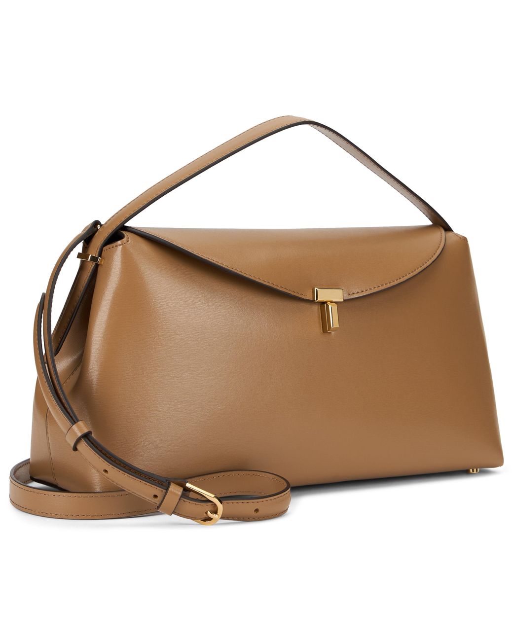 Totême Brown T-Lock Handbag