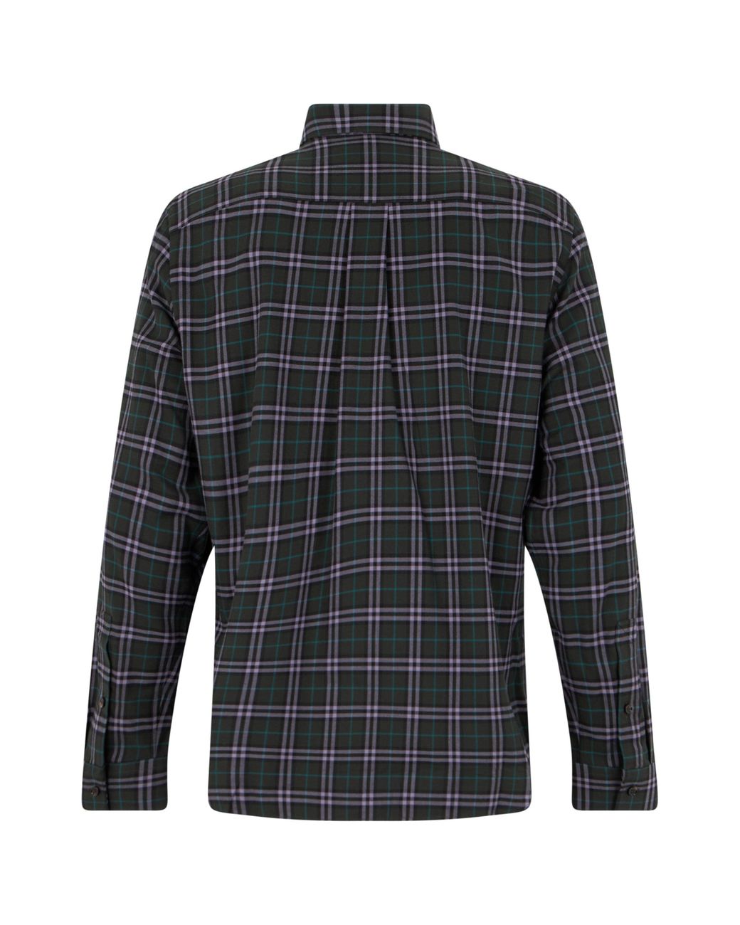 Burberry Black Checked Cotton Shirt for men