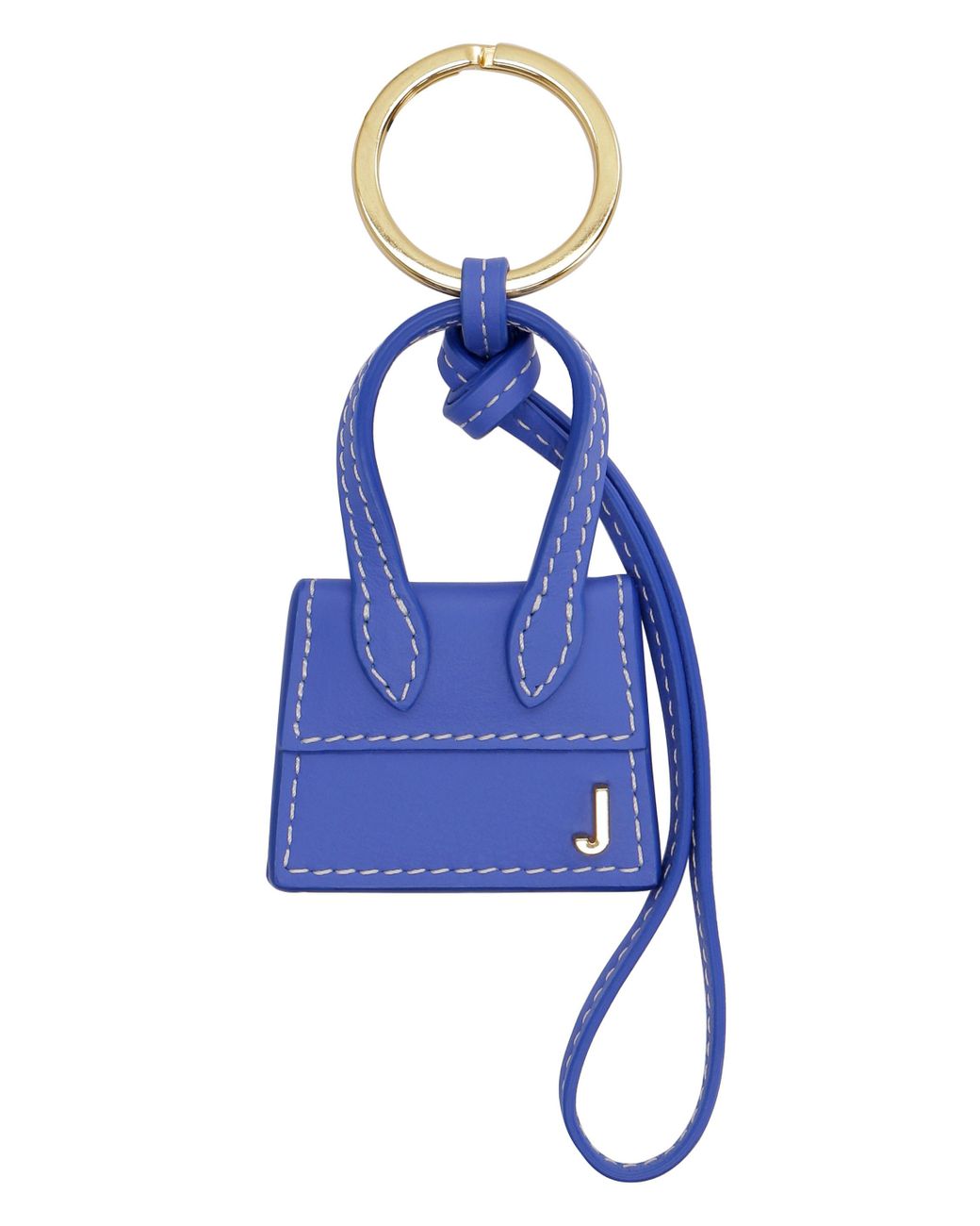Jacquemus Le Chiquito Leather Keyring in Blue Lyst