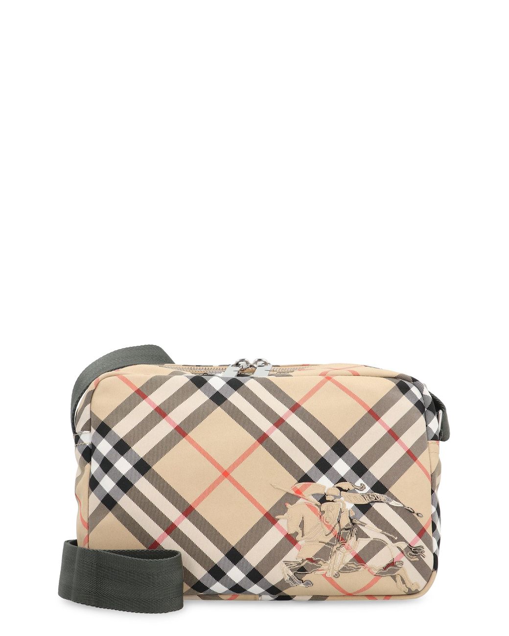 Burberry Gray Check Crossbody Bag for men