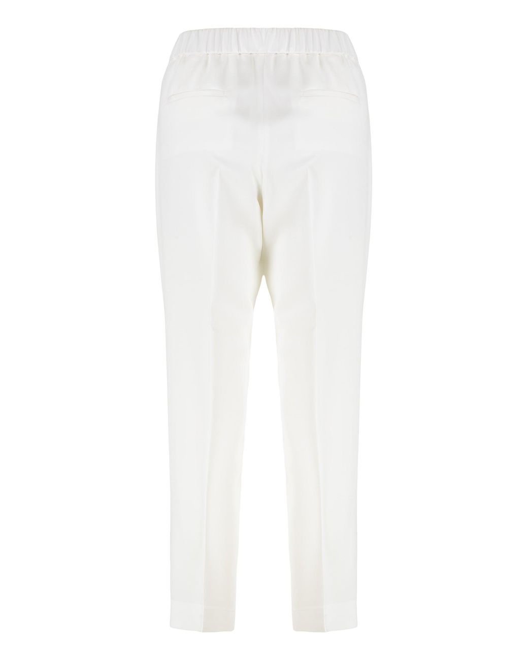 Peserico White Viscose Trousers