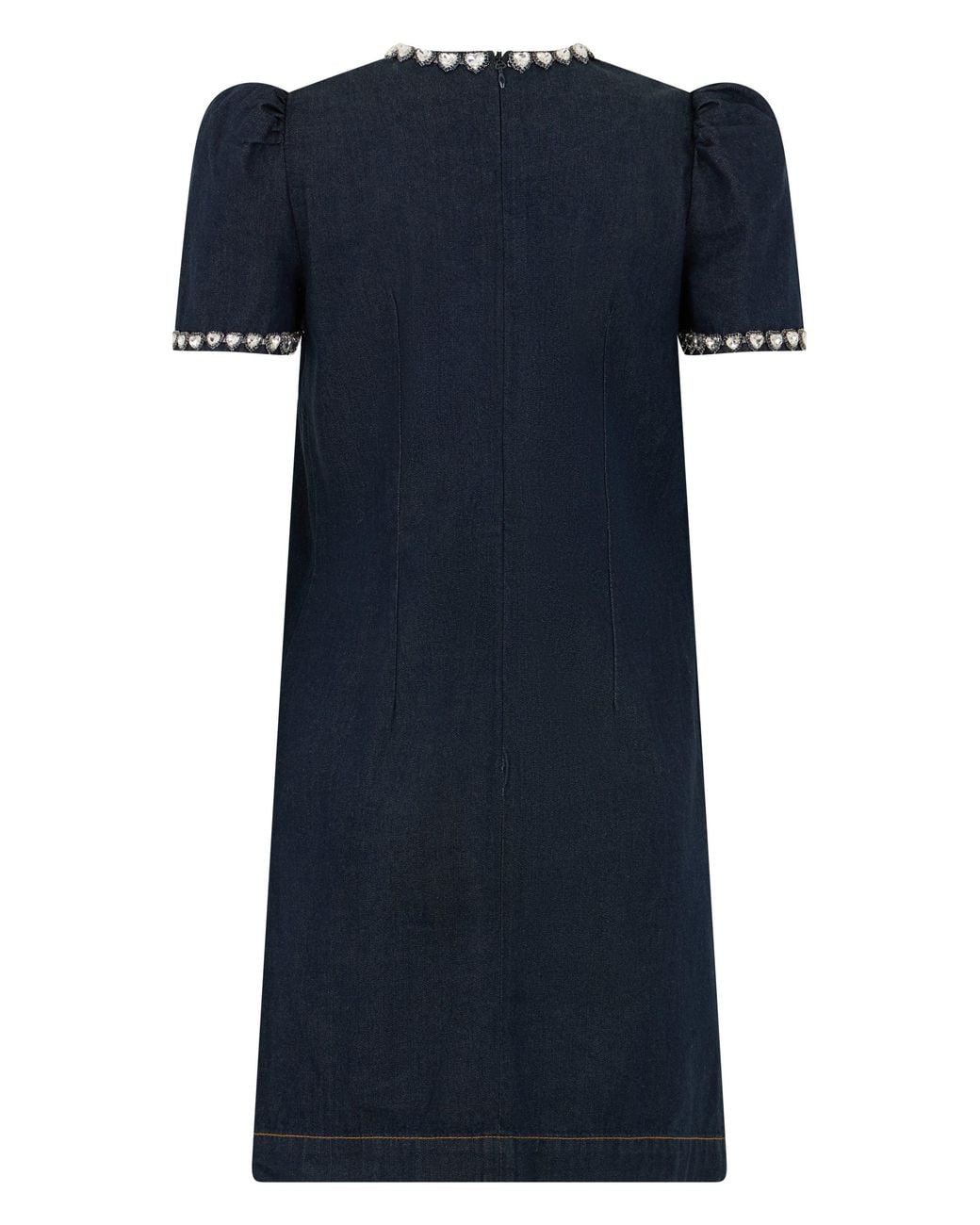 Zimmermann Blue Short Denim Dress With Decoration