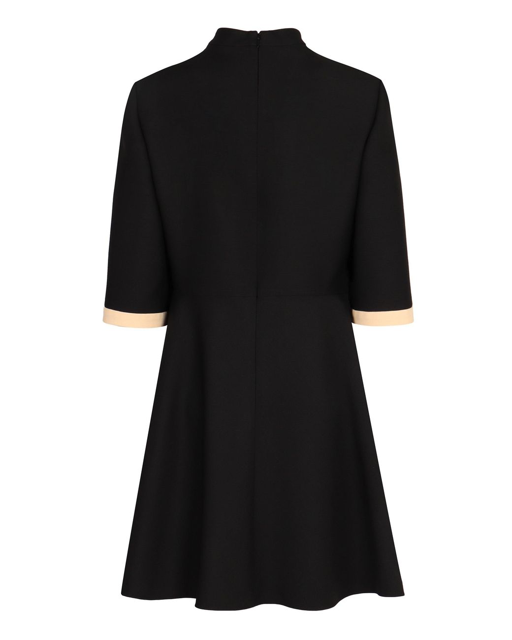 Valentino Garavani Black Wool And Silk Mini Dress