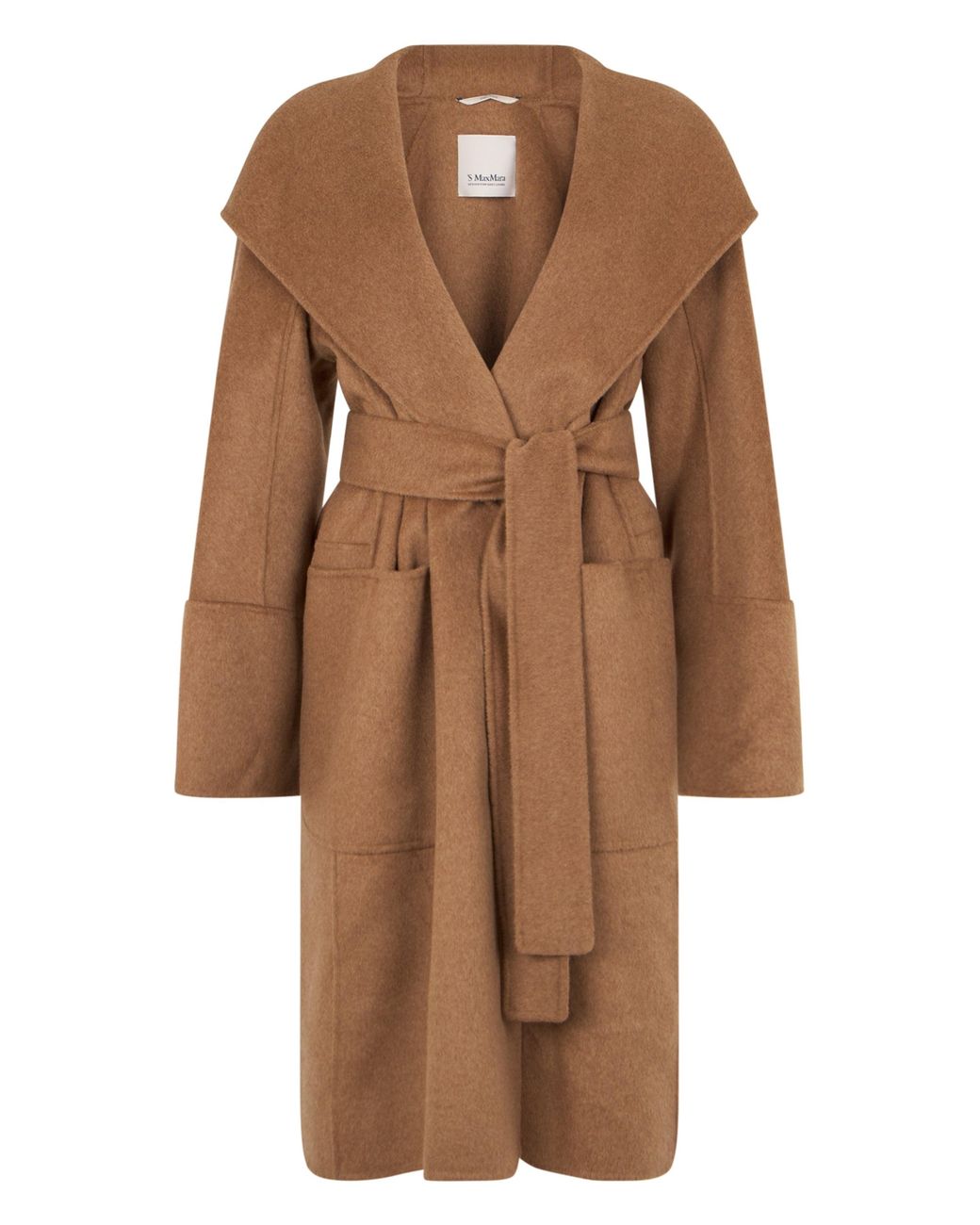 Max Mara Brown S Max Mara Wool & Cashmere Coat With Adjustable Waist Belt