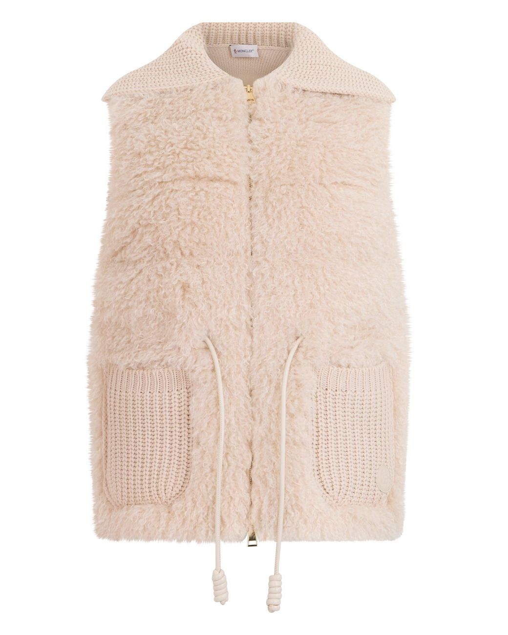 Moncler Natural Wool And Cashmere Gilet Waistcoats & Gilets