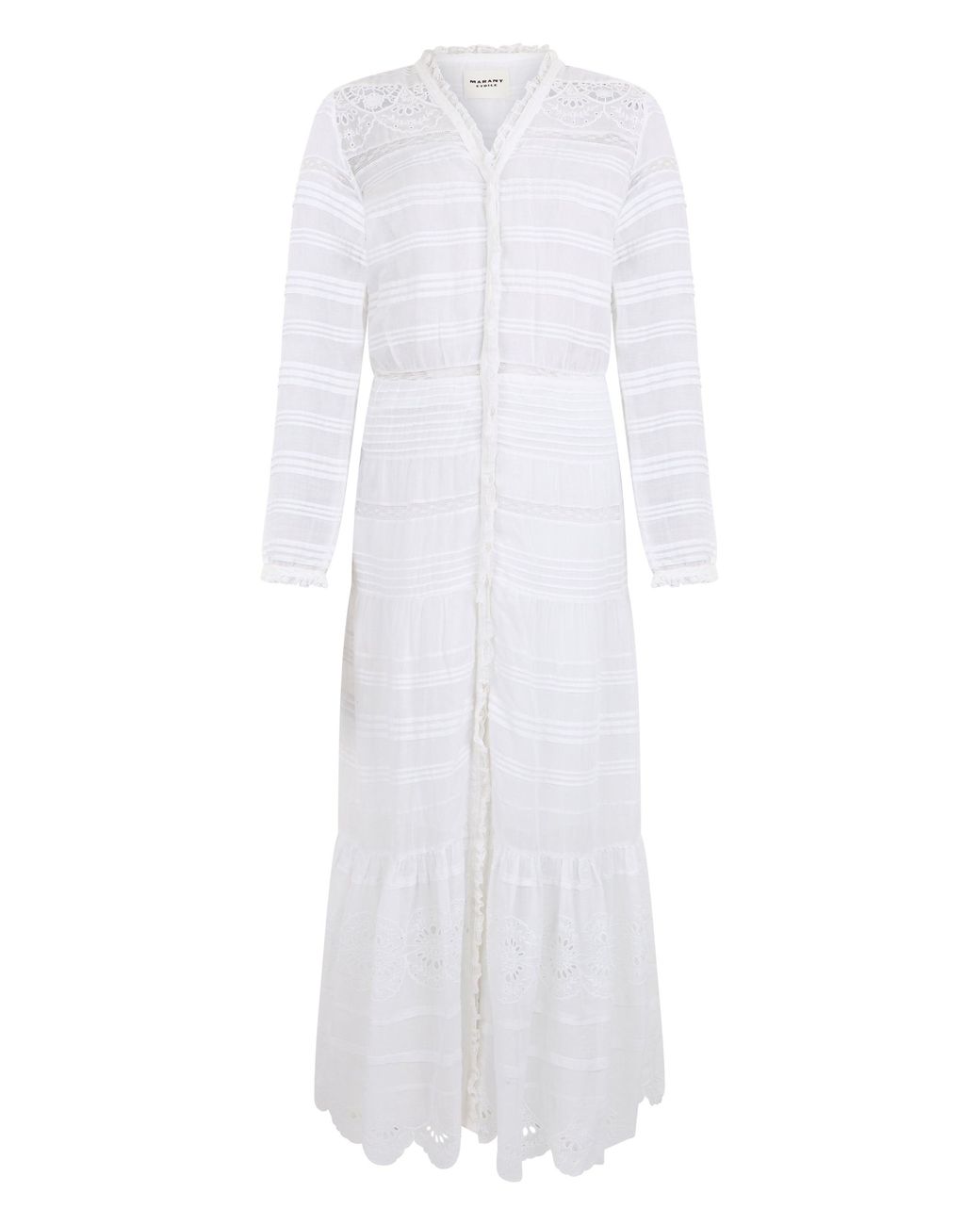 Isabel Marant White Long Dress Cotton