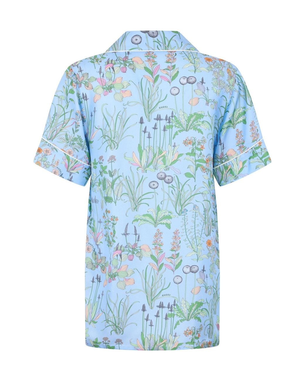 Gucci Blue Silk Twill Shirt
