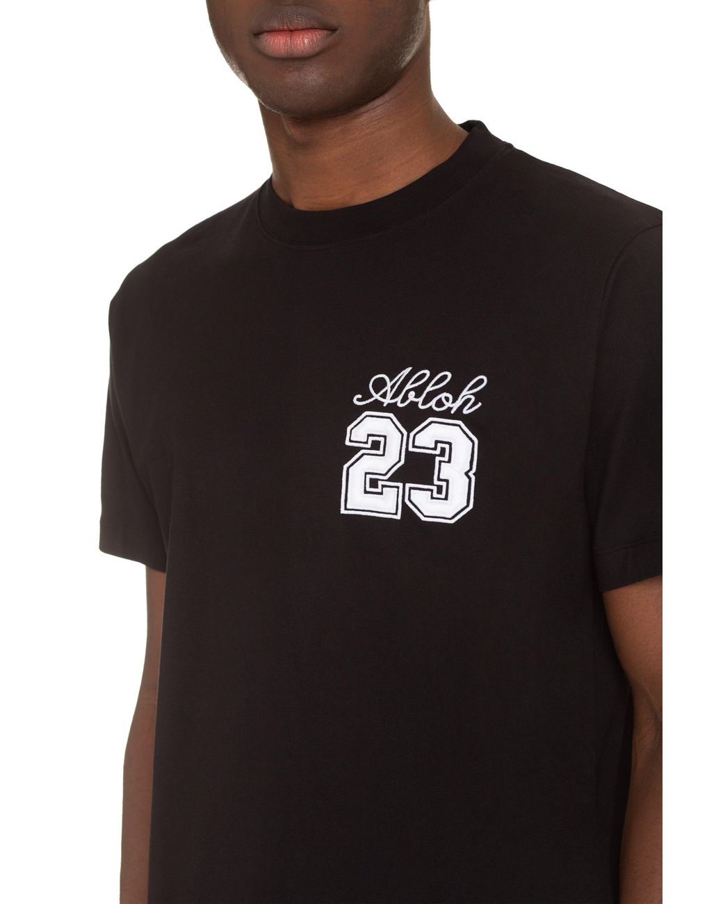 Off-White c/o Virgil Abloh Black Cotton Crew-Neck T-Shirt T-Shirts for men