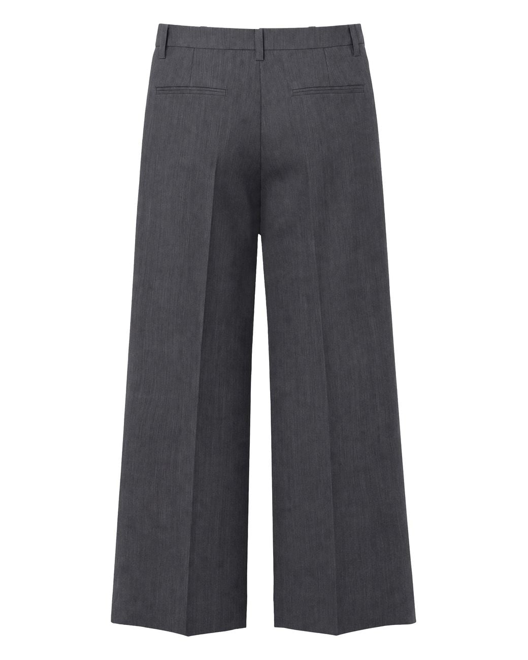 Victoria Beckham Gray Wide Trousers With Pleats