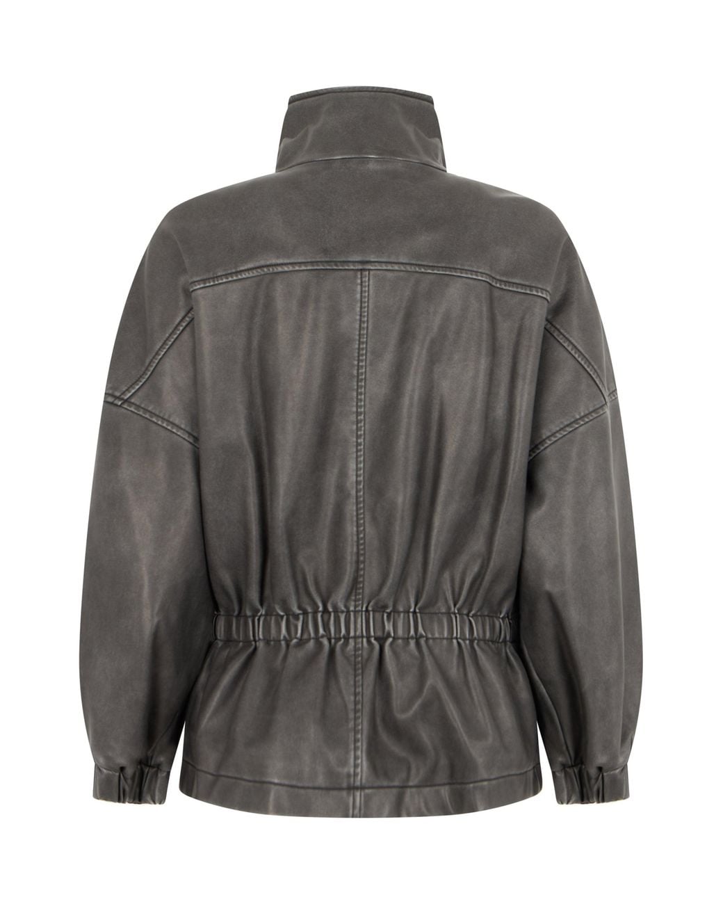 Pinko Gray High Collar Jacket