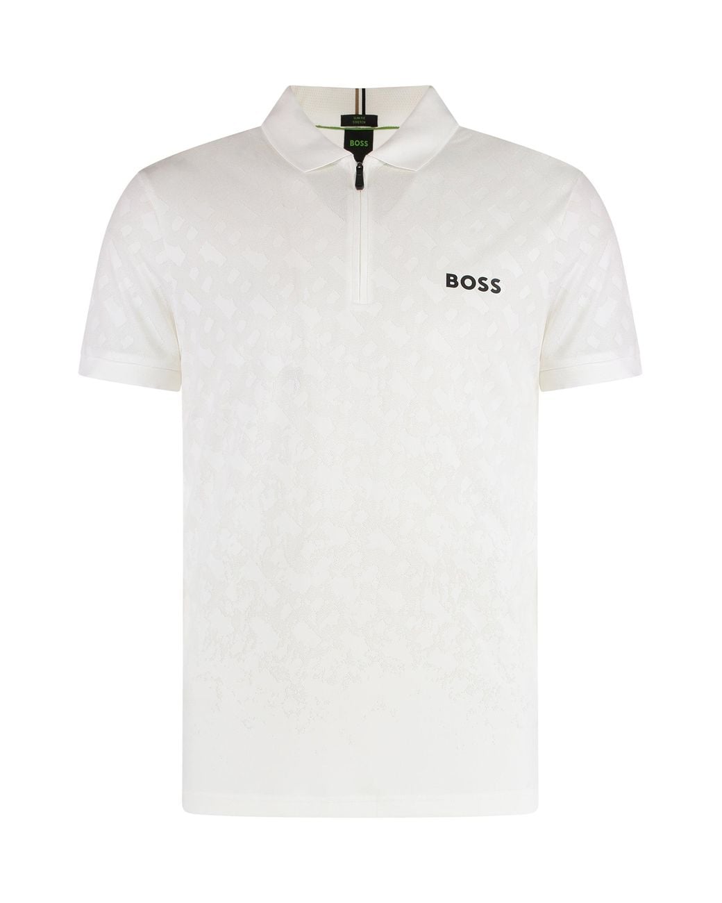 Boss White Technical Fabric Polo Shirt for men