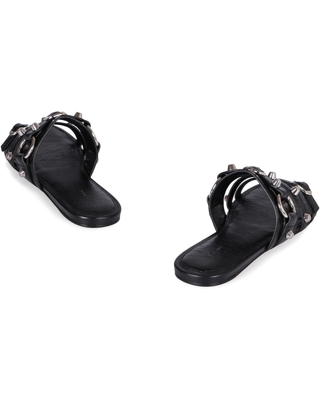 Balenciaga Black City Leather Mules
