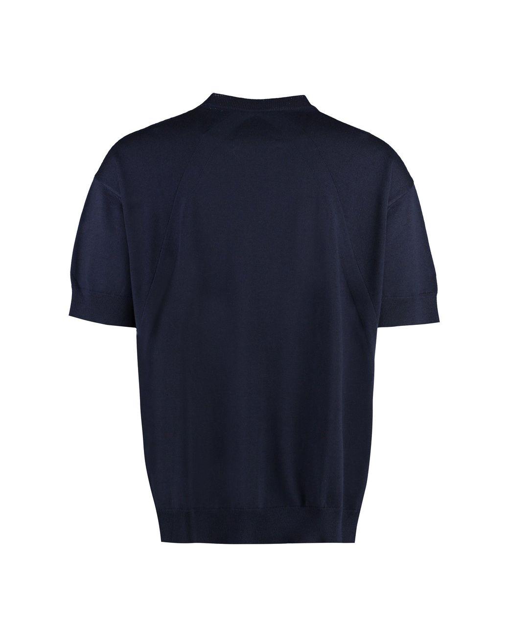 Jil Sander Blue Short Sleeve Wool Sweater for men