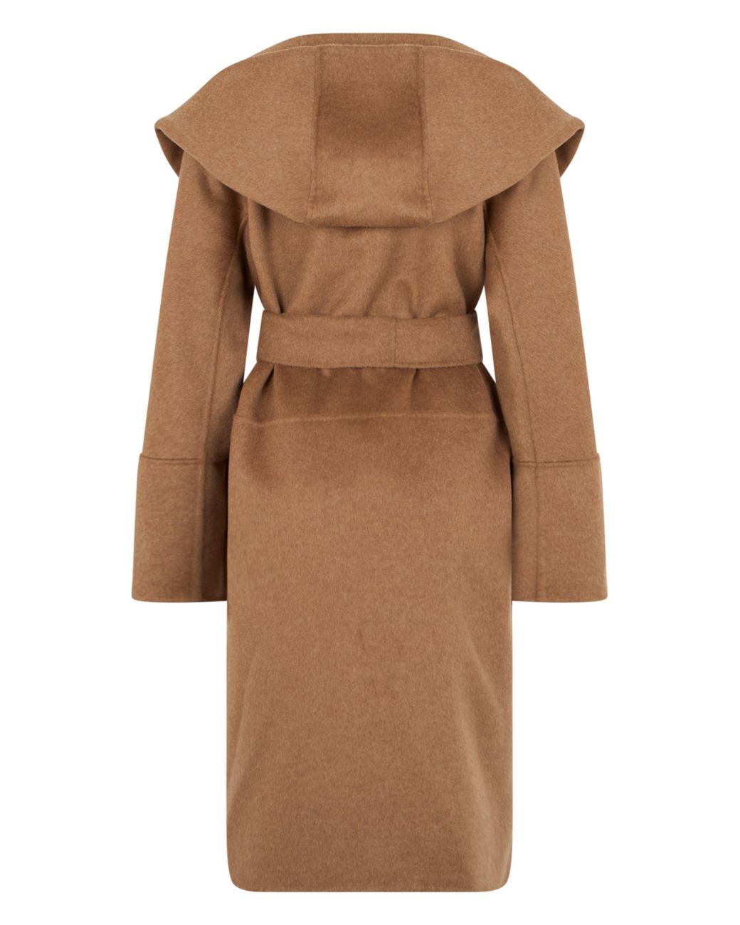 Max Mara Brown S Max Mara Wool & Cashmere Coat With Adjustable Waist Belt