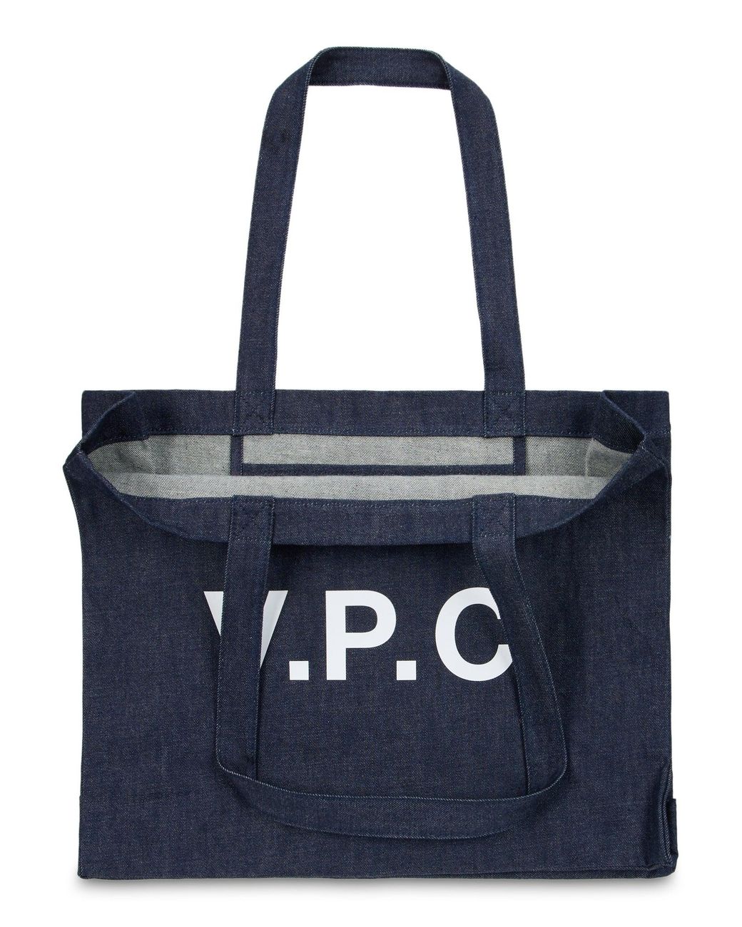 Borsa tote con logo di A.P.C. in Blue