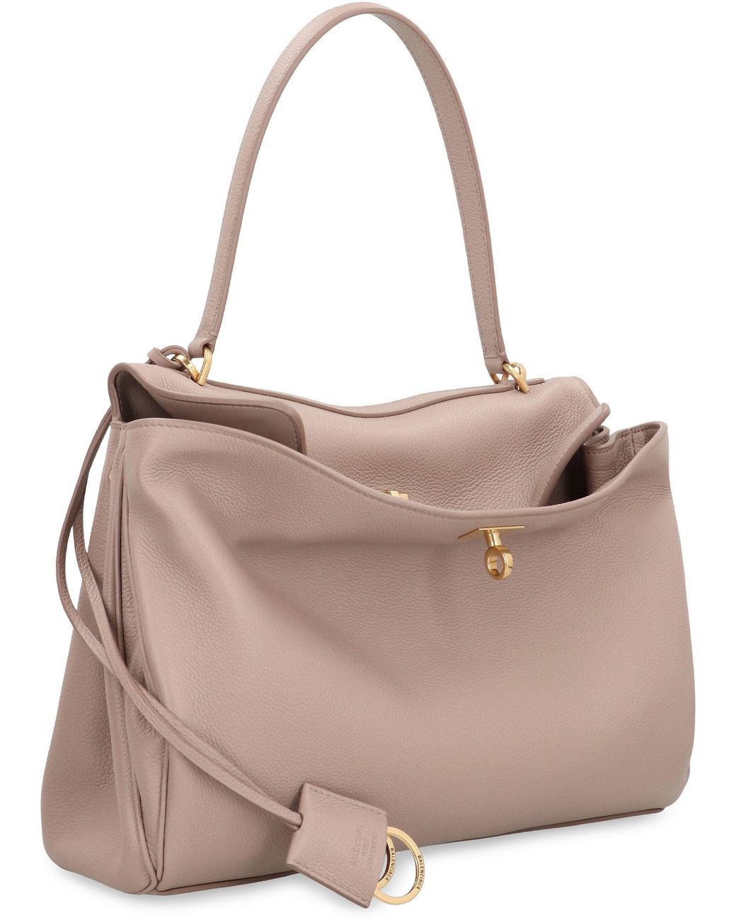 Balenciaga Pink Rodeo Media Leather Bag