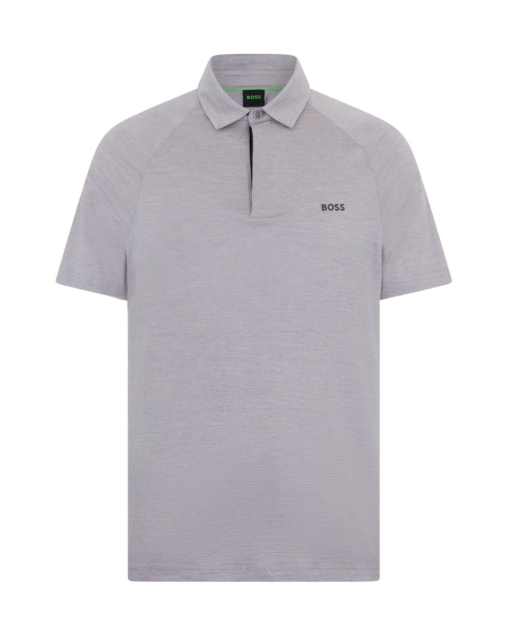 Boss Gray Short-Sleeve Cotton Polo for men