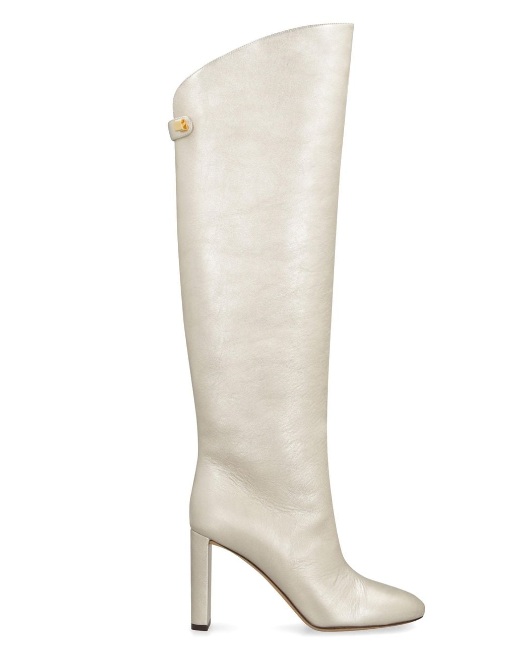 Maison Skorpios White Adriana Leather Boots
