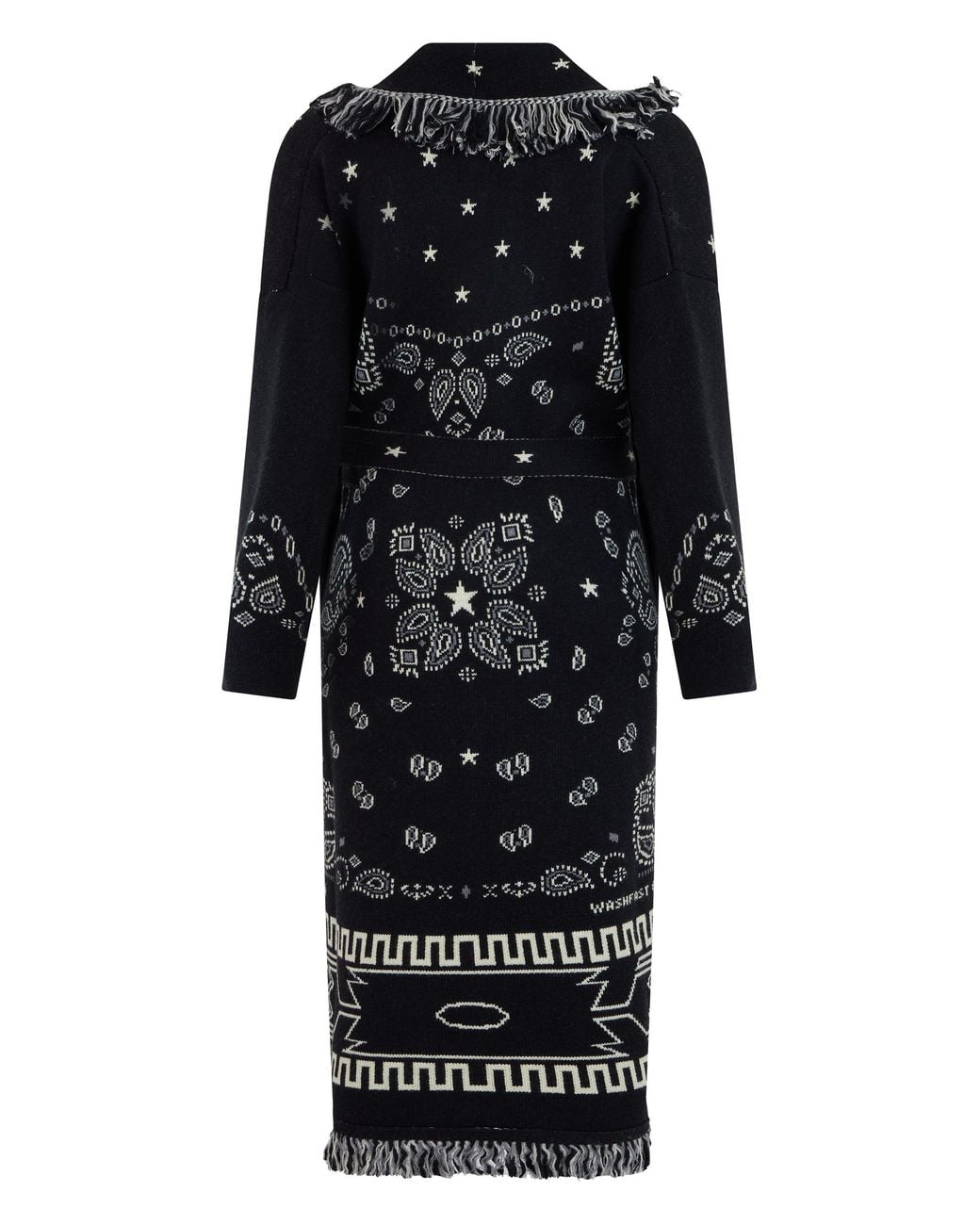 Alanui Black Long Cardigan With Belt