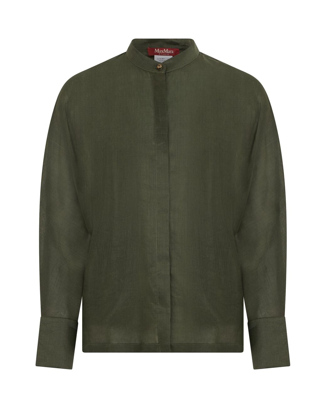 Max Mara Green Shirt With Korean Collar