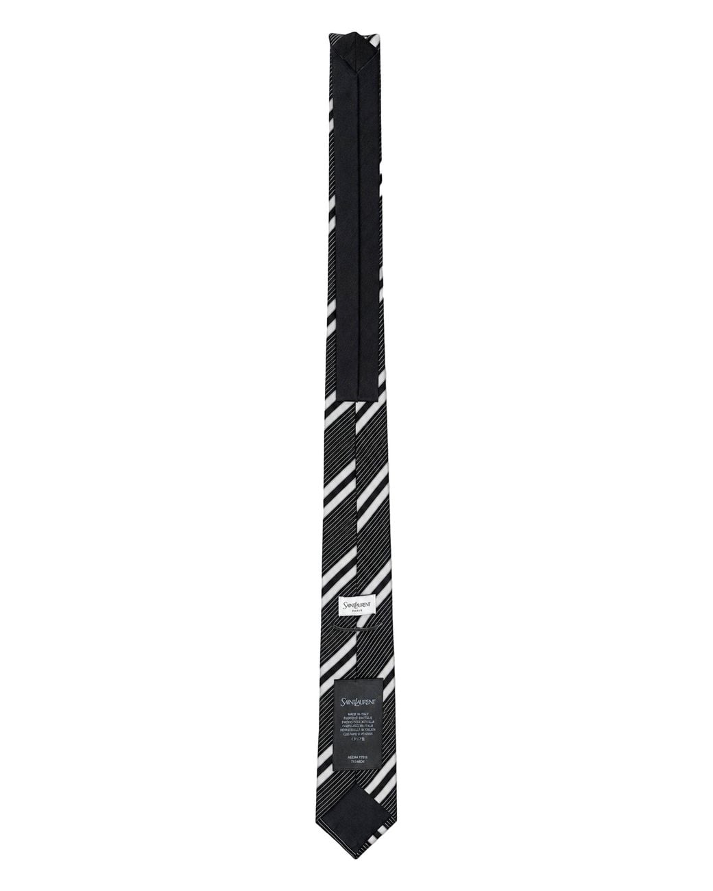 Saint Laurent Black Striped Tie for men