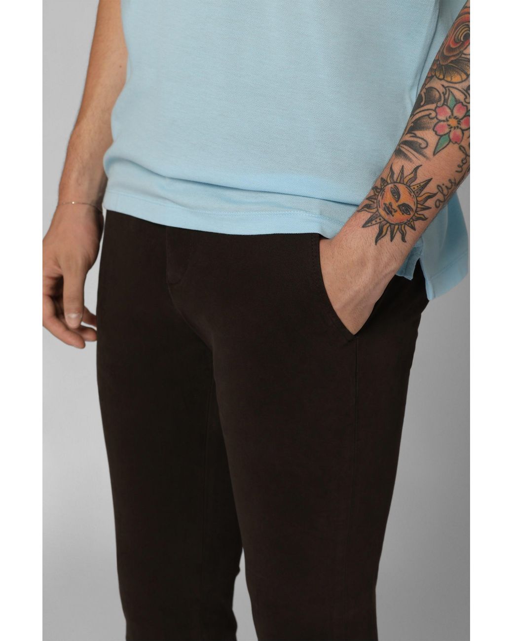 Dondup Black Gaubert Cotton Chino Trousers for men