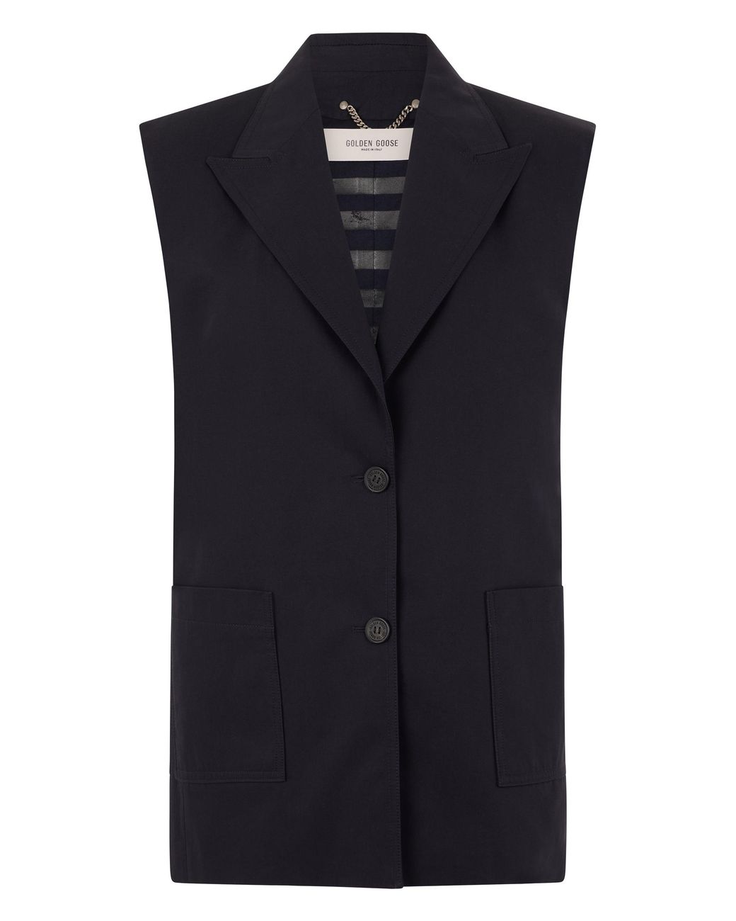 Golden Goose Deluxe Brand Black Cotton Waistcoat