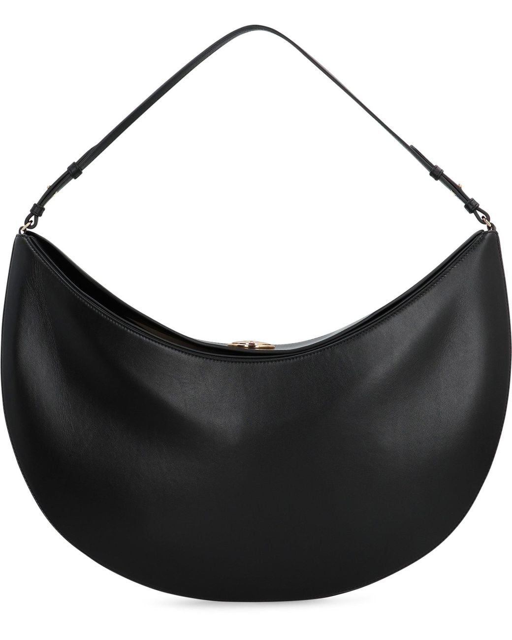 Jacquemus Black Hobo Bag Ovalo Leather Calf Shoulder