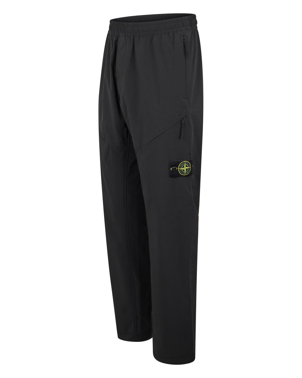 Stone Island Black Sport Pants With Zipper for men