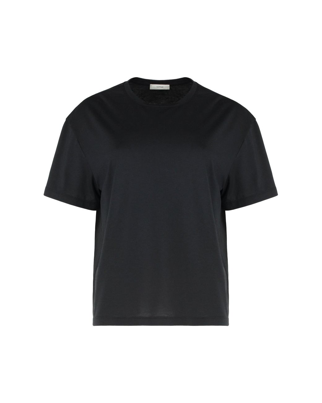 Totême Black T-Shirt Cotton Blend Lyocell T-Shirts & Jerseys
