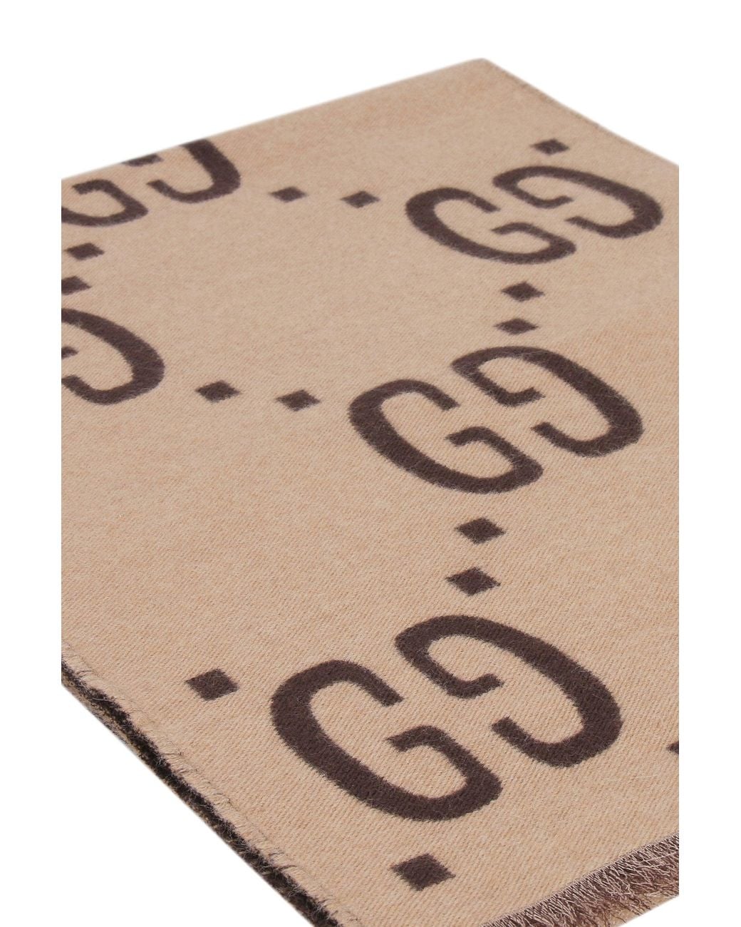 Gucci Natural Wool And Silk Scarf for men
