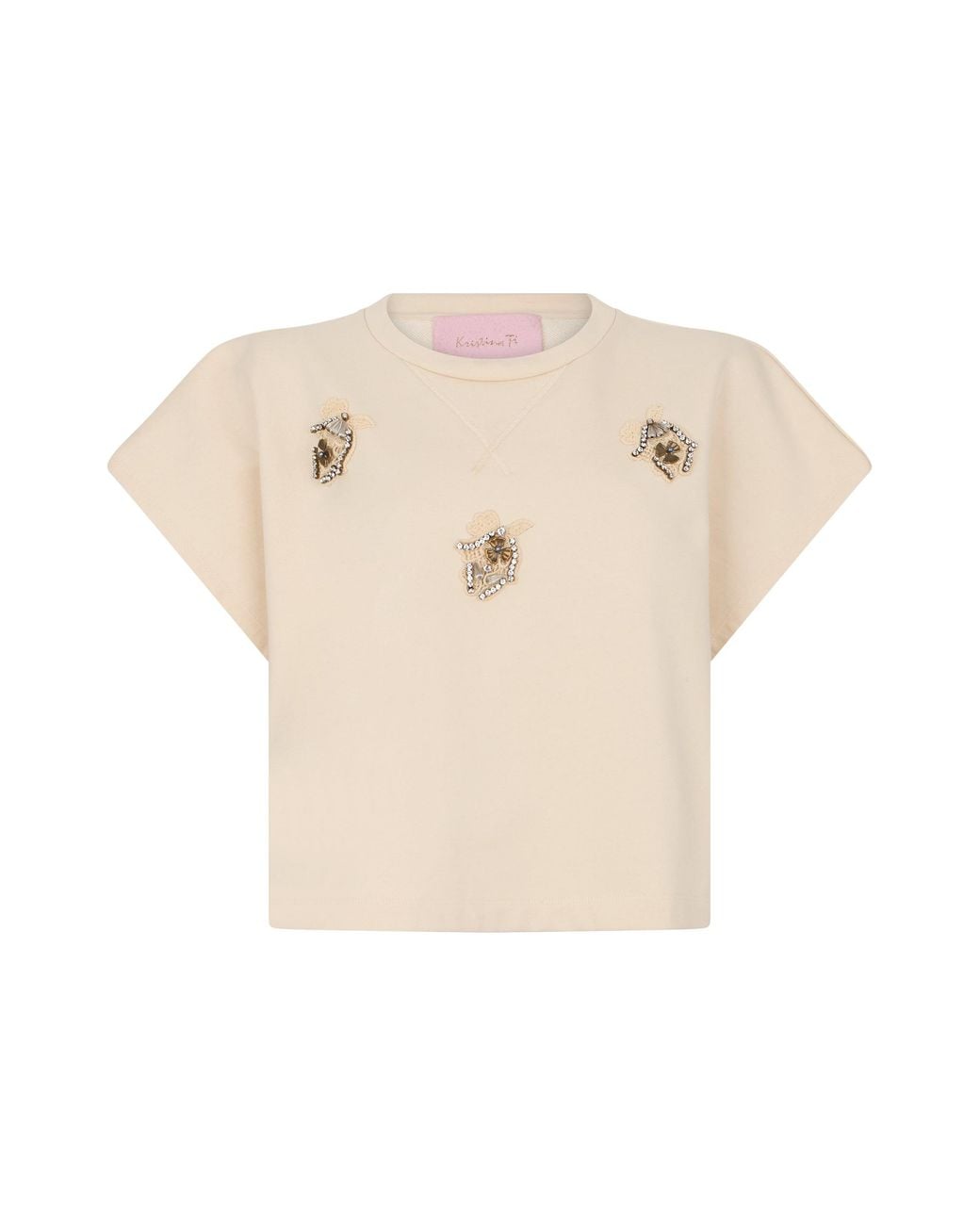 Kristina Ti Natural Shirt With Jewelry Embroidery