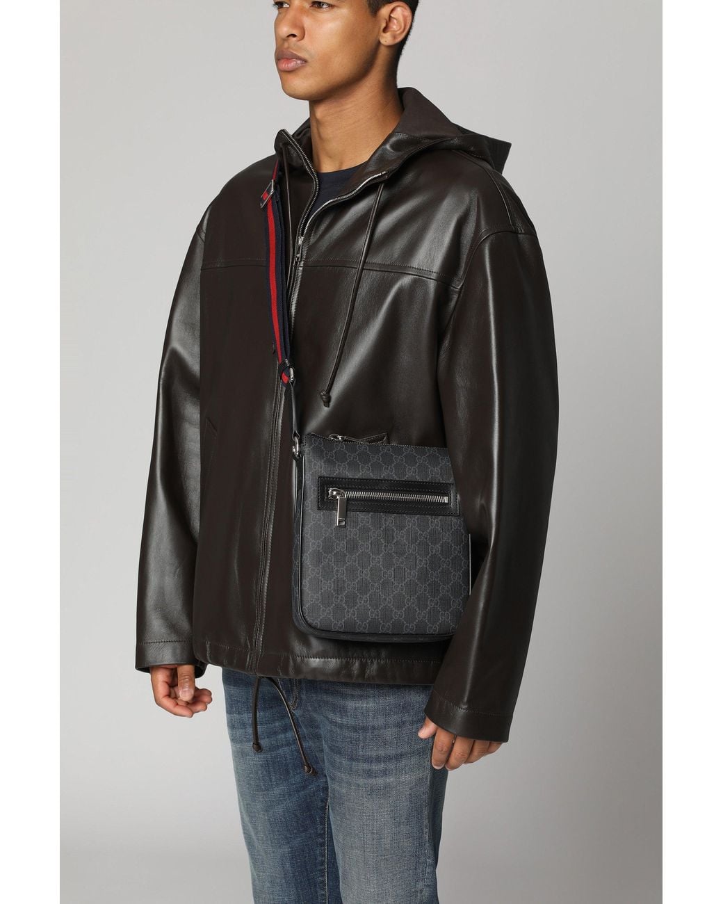 Gucci Black Shoulder Bag With Monogram for men