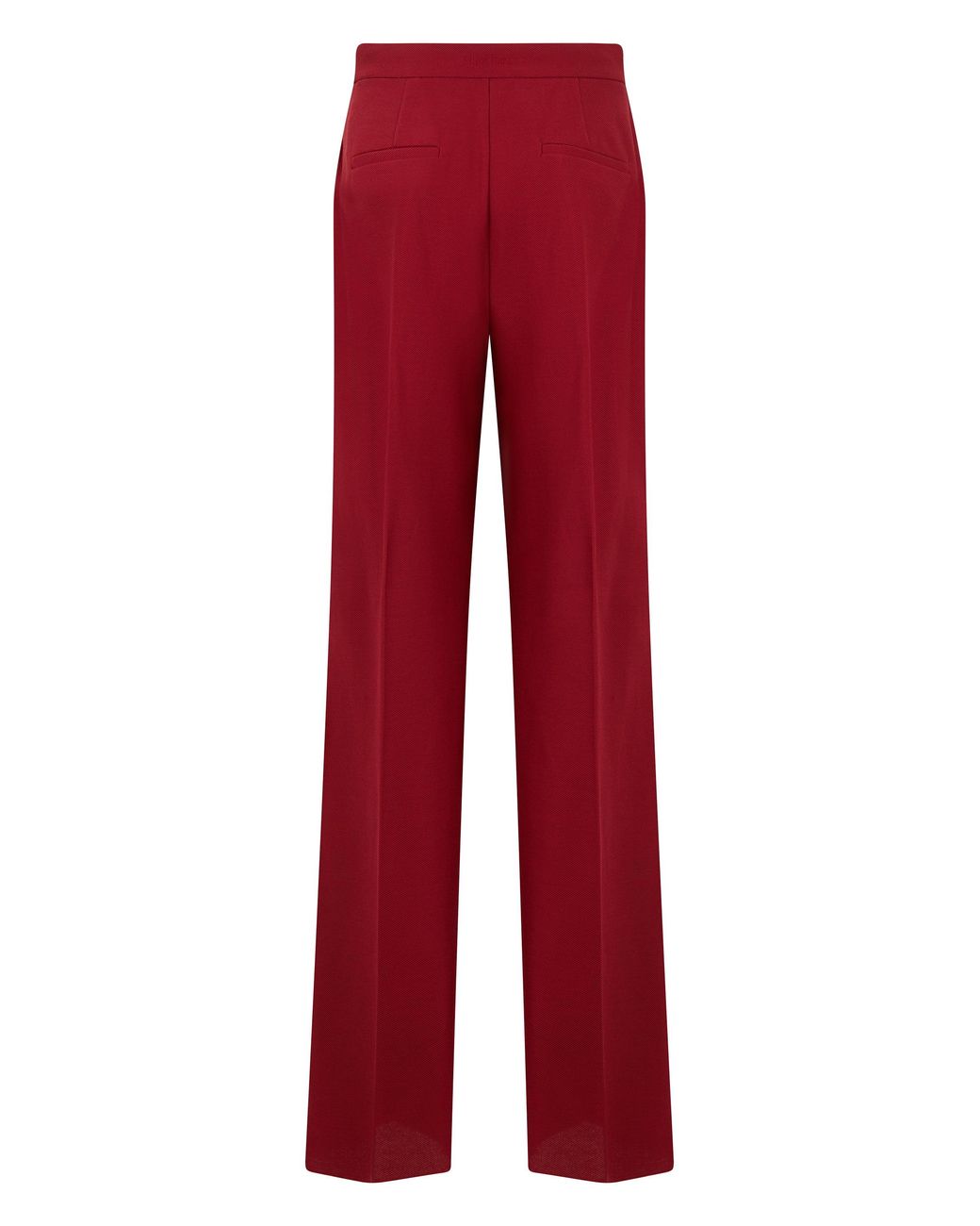 Max Mara Red High-Waisted Cotton Pants