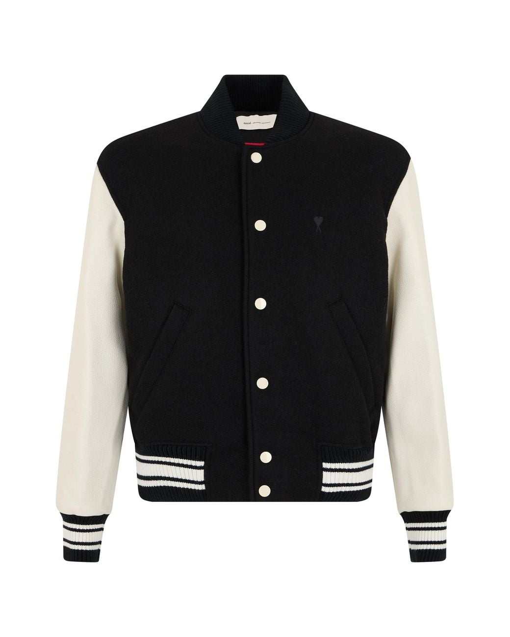 AMI Black Varsity Jacket for men