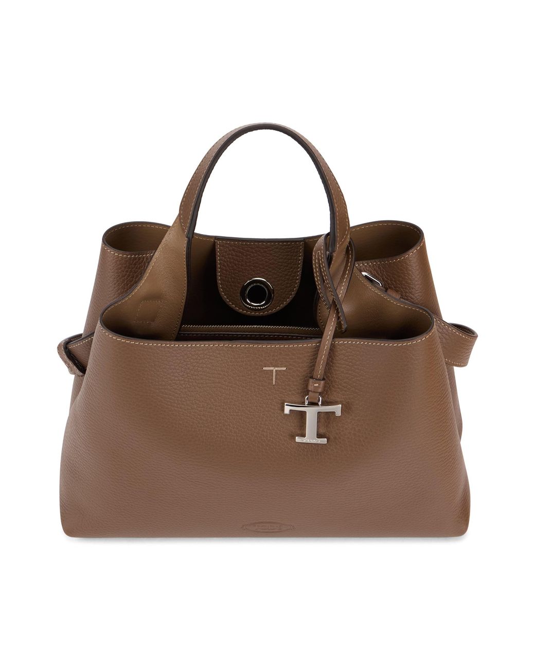 Tod's Brown Leather Handbag With Shoulder Strap
