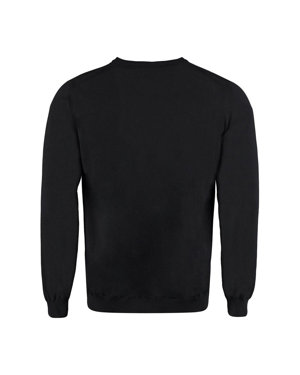 THE (Alphabet) Black Fine-Knit Sweater for men
