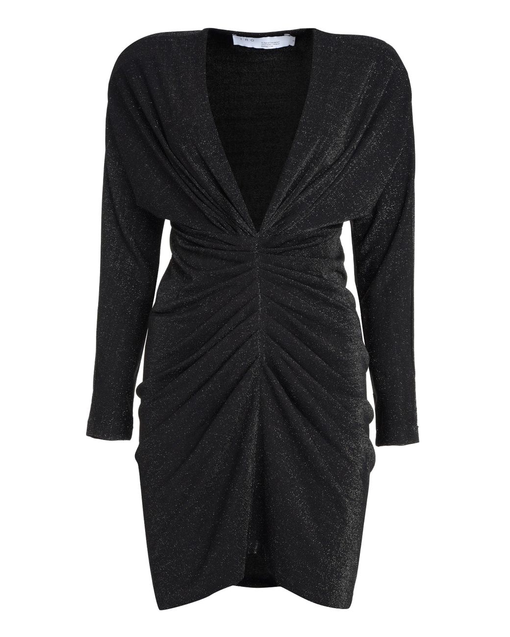 IRO Synthetic Draped Lurex Jersey Dress in Black | Lyst