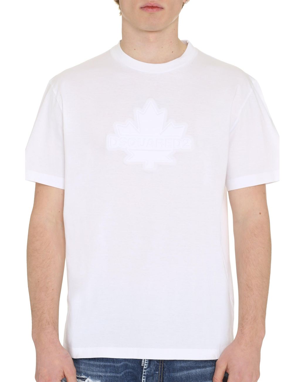 DSquared² White Cotton Crew-Neck T-Shirt for men