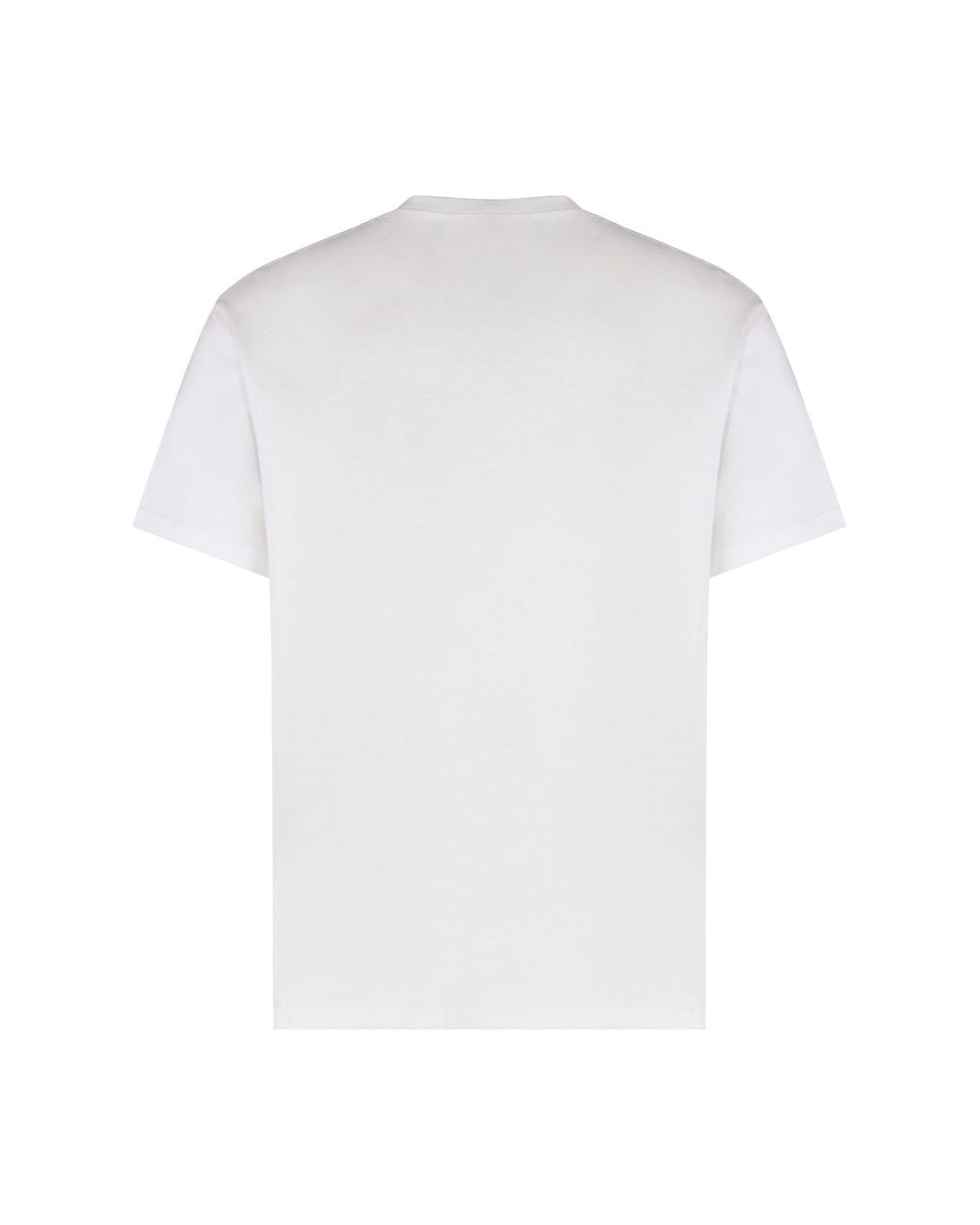 McQueen White Cotton Crew-Neck T-Shirt for men