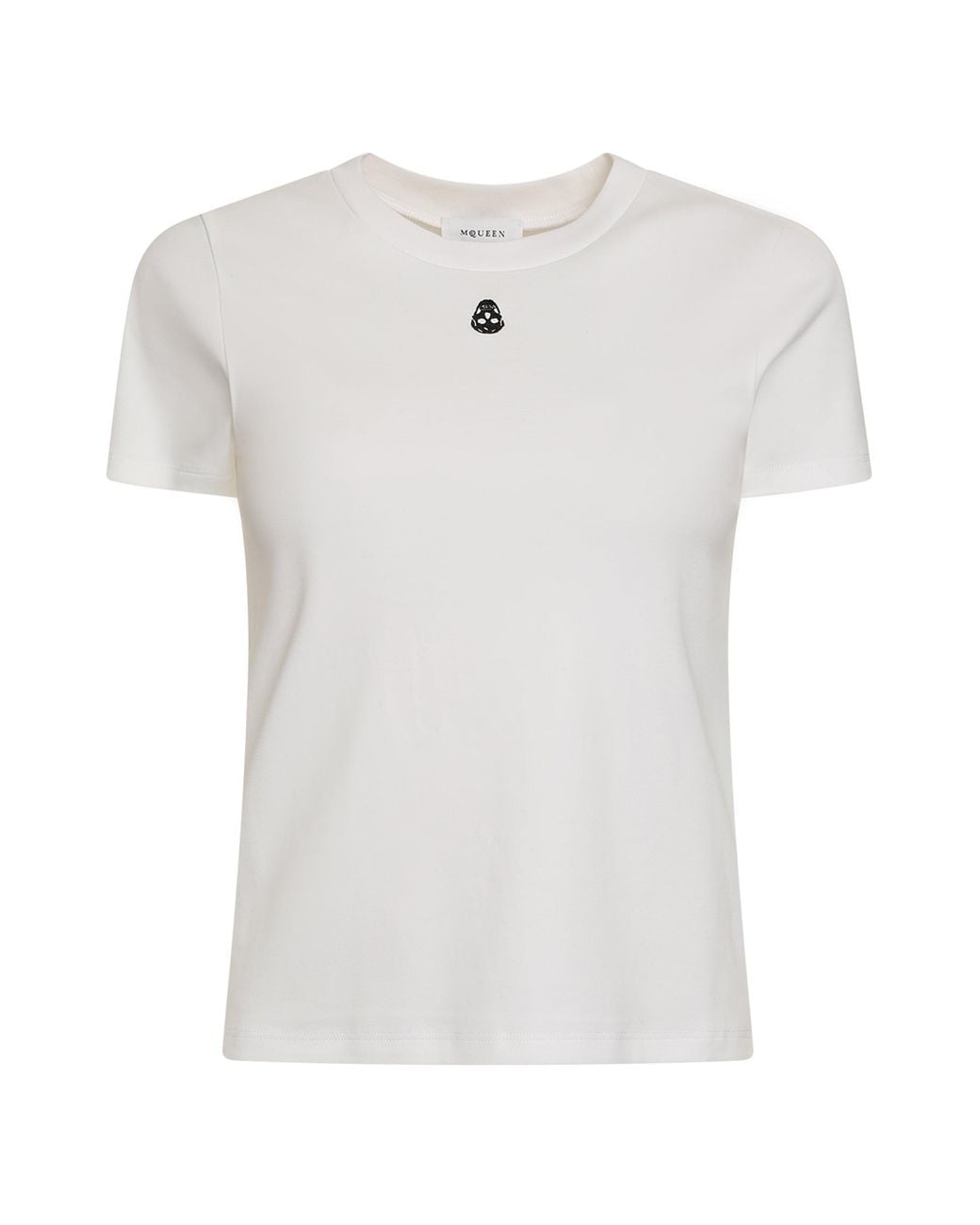 McQueen White Cotton Crew-Neck T-Shirt