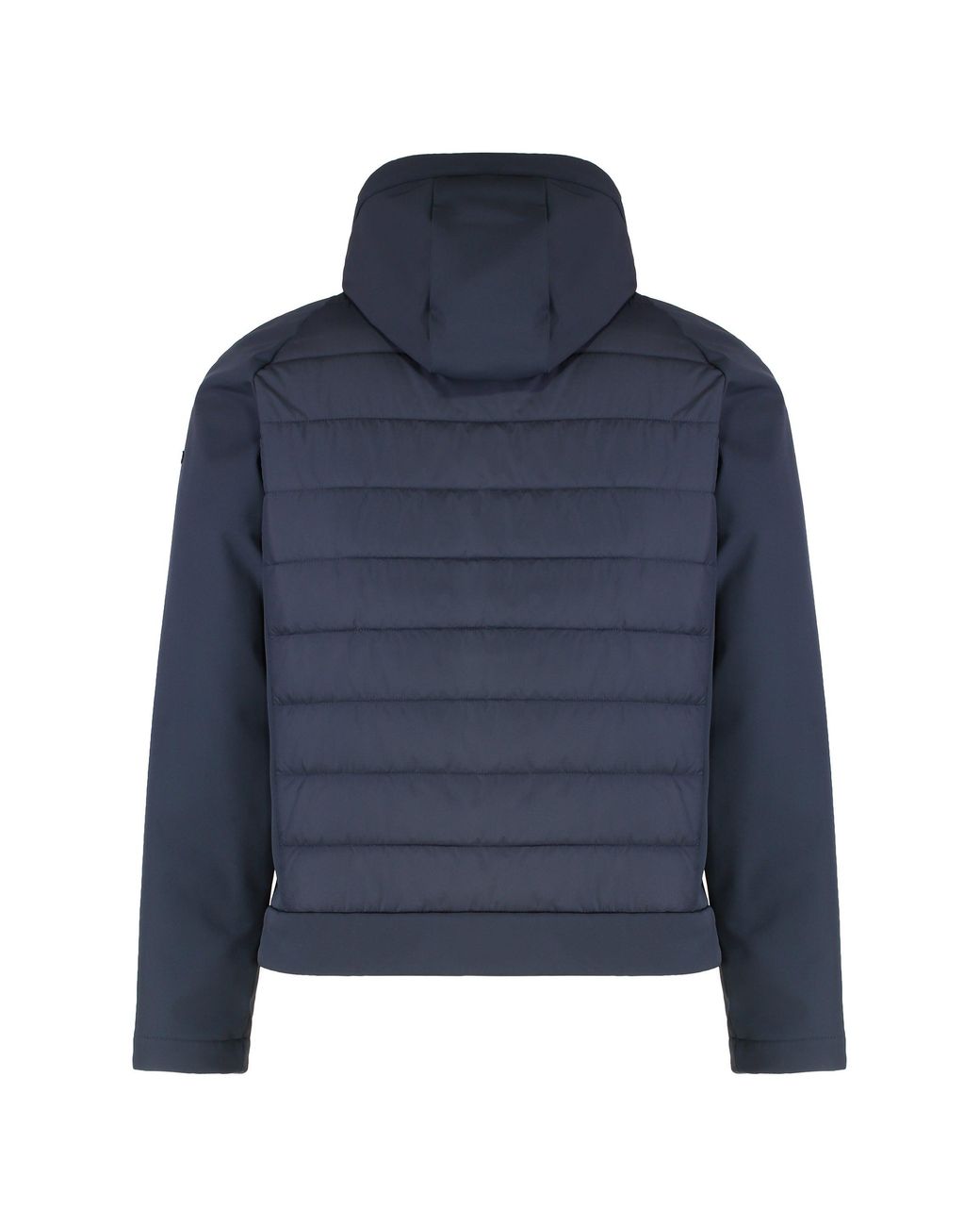 Paul & Shark Blue Technical Fabric Hooded Jacket Polyester Raincoats for men
