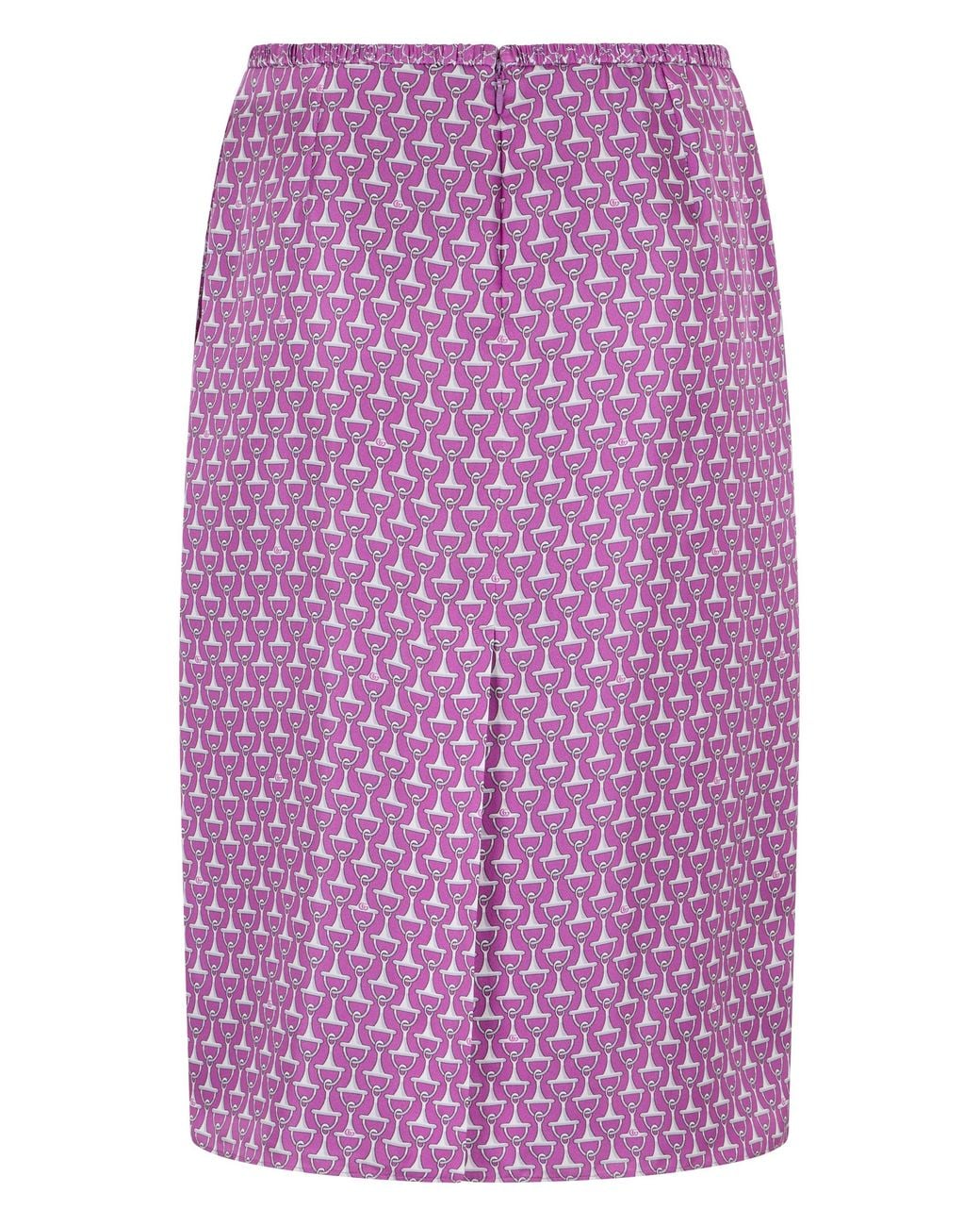 Gucci Purple Fitted Skirt With Elegant Geometric Pattern