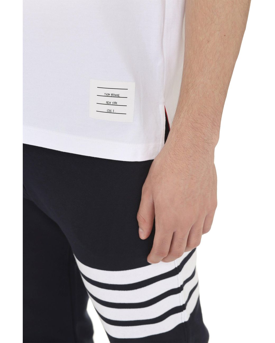 Thom Browne White Crew-Neck Cotton T-Shirt for men