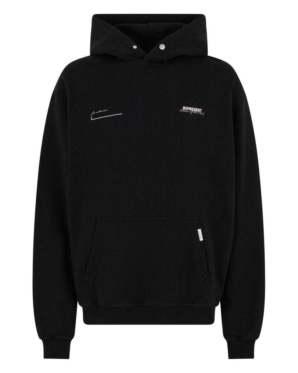 Represent Black Cotton Hoodie for men