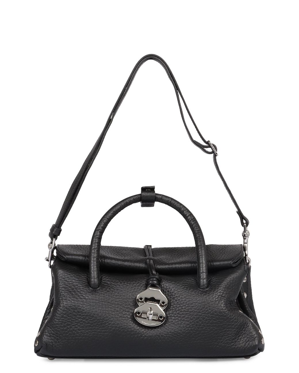 Zanellato Black Dotta Leather Handbag